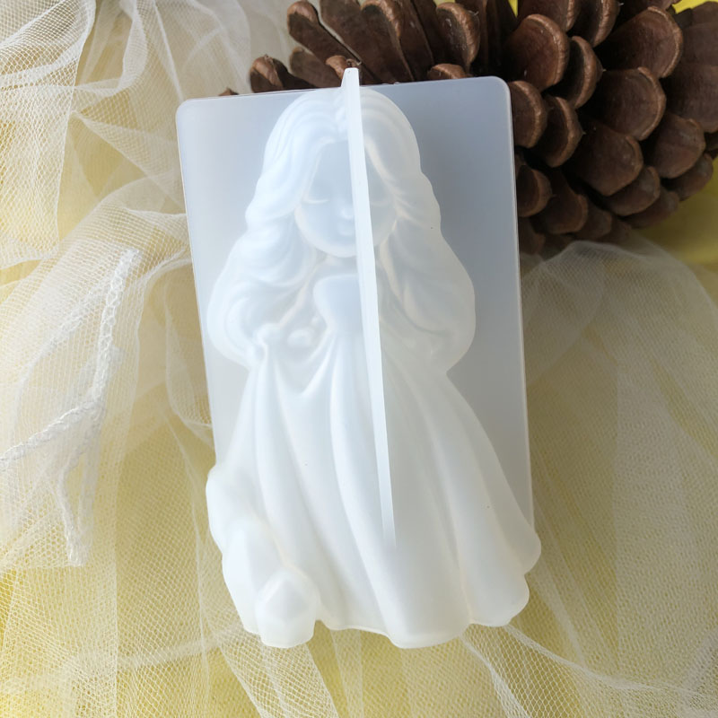 Candle Making Supplies Online - 3d bonito princesa silicone vela molde