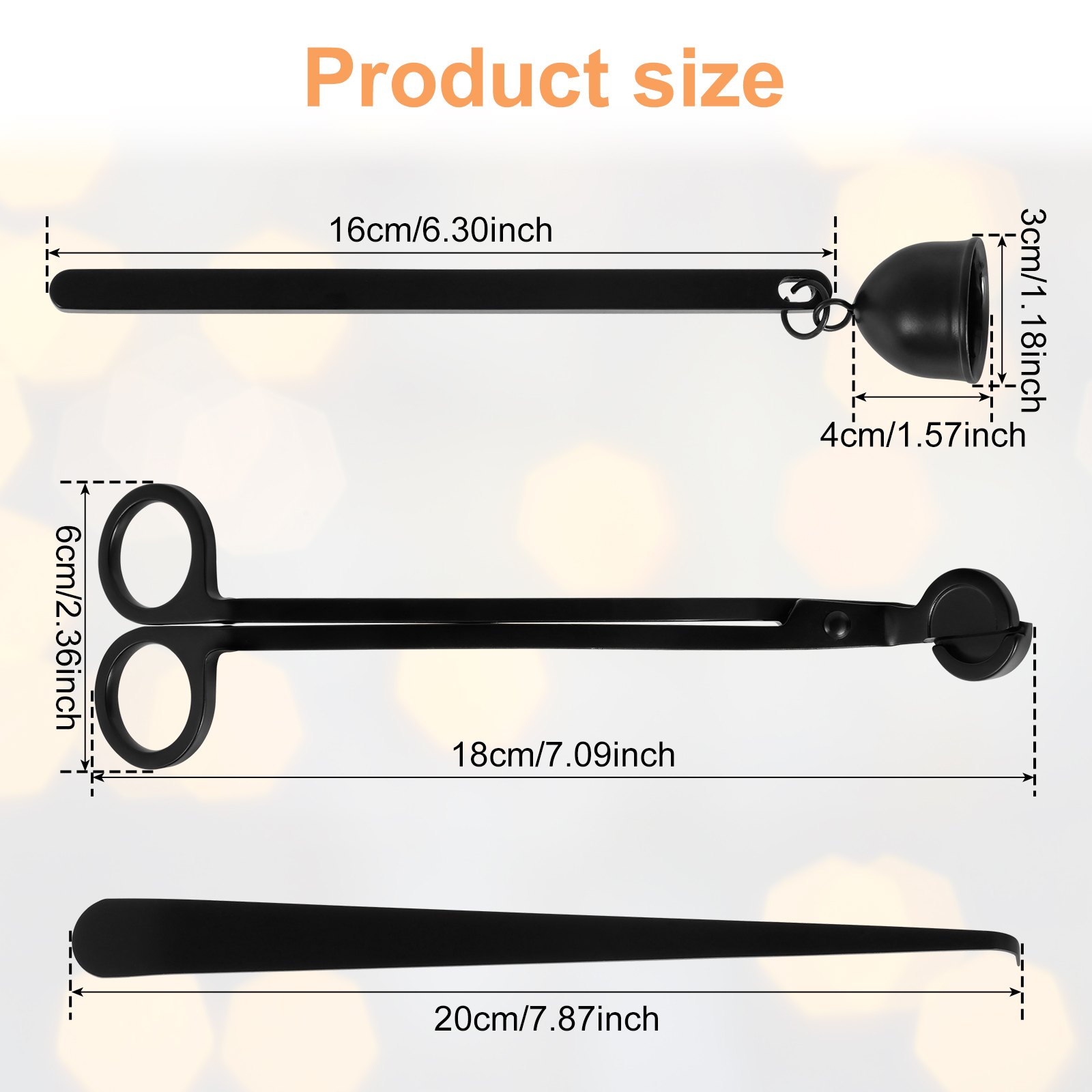 Wick Dipper Tool - 3 pçs ferramenta de extinção de