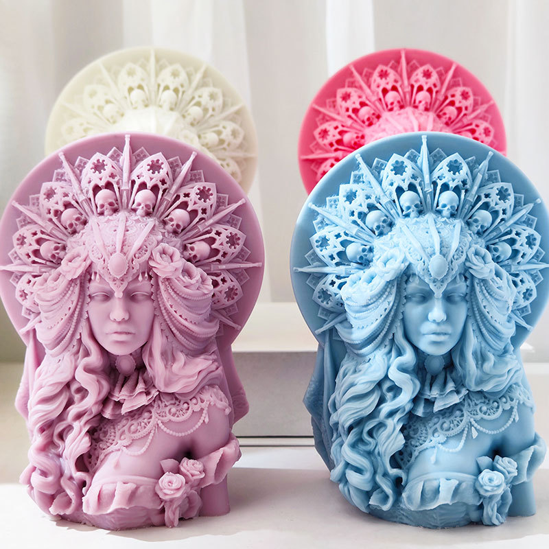 Diy meio corpo crânio cabeça r - Candle. Queen avaliação e preço