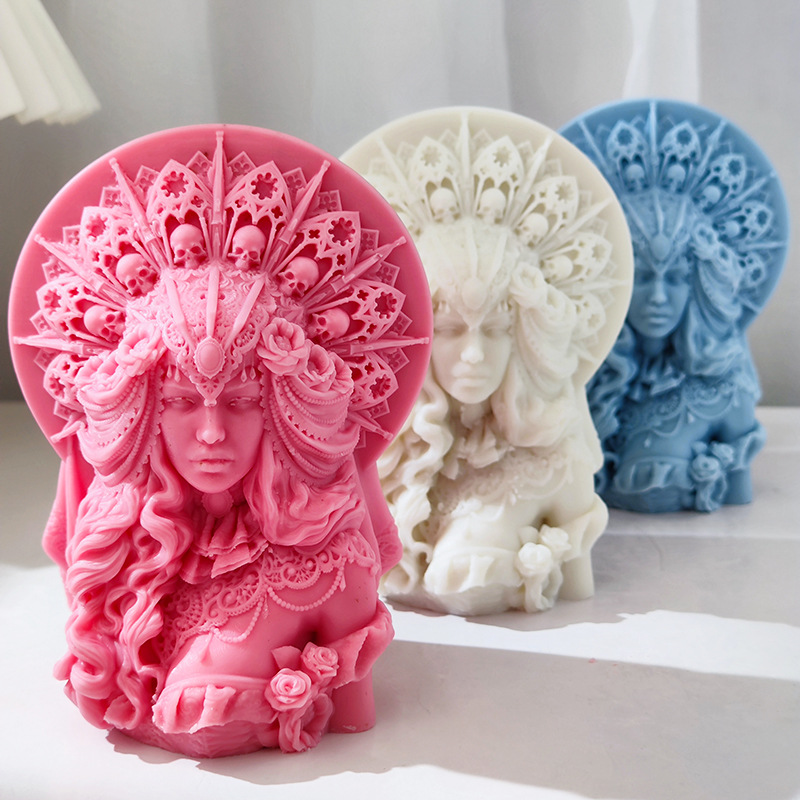 Diy meio corpo crânio cabeça r - Candle. Queen avaliação e preço