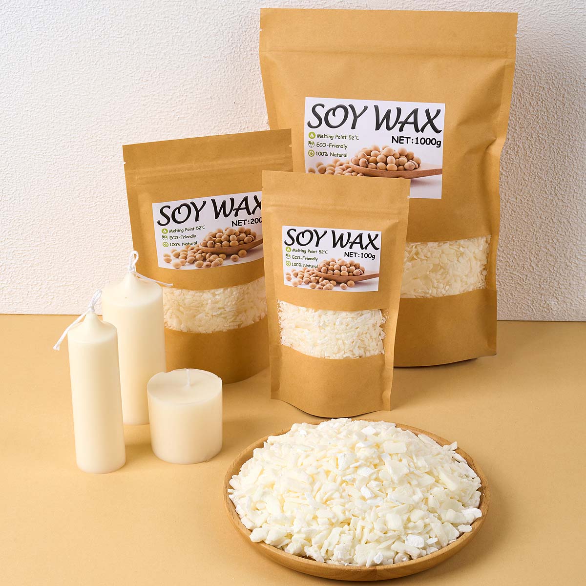 1 libras de cera de soja branc - Candle Making Supplies Online avaliação e preço